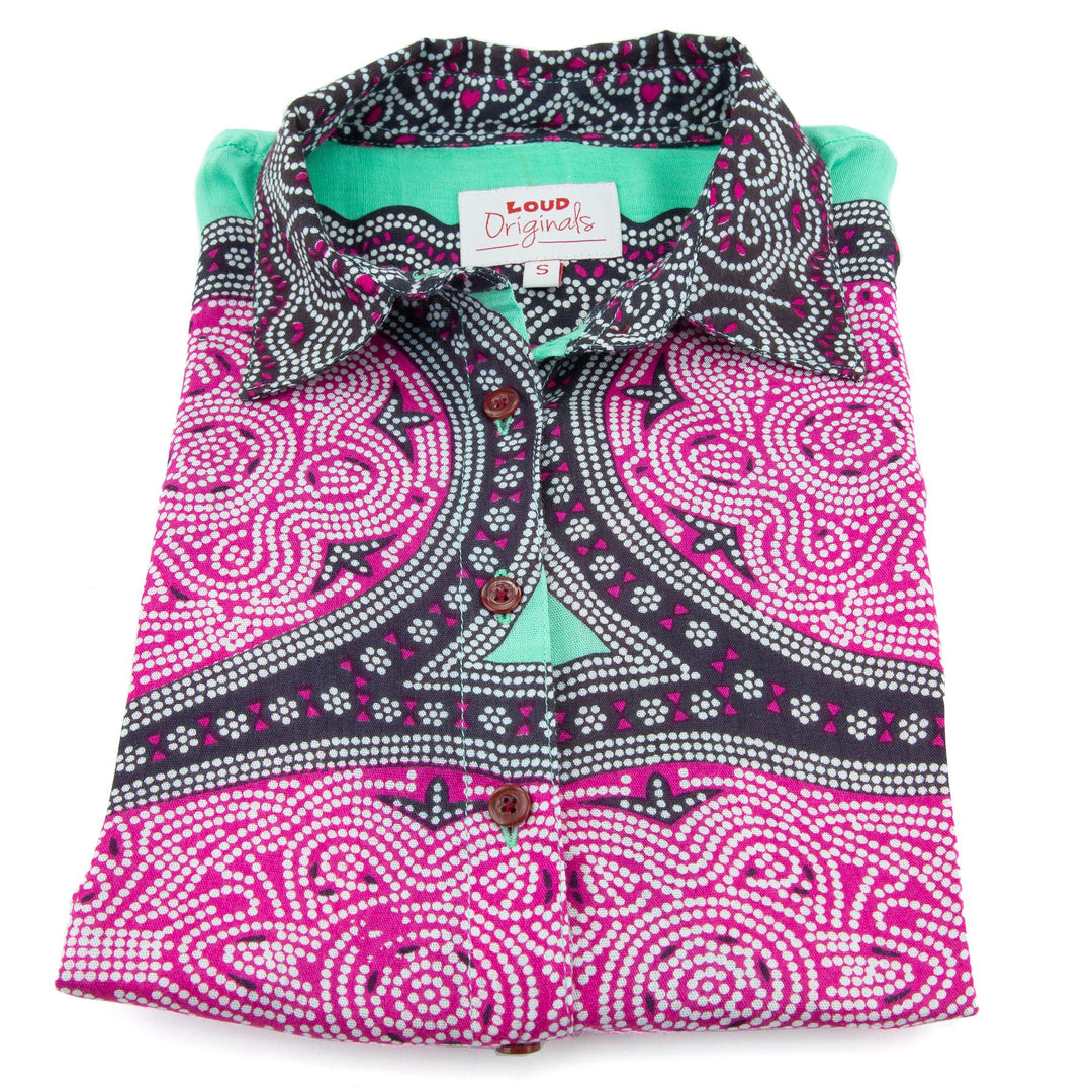 Classic Women's Shirt - Turquoise Kaleidoscope