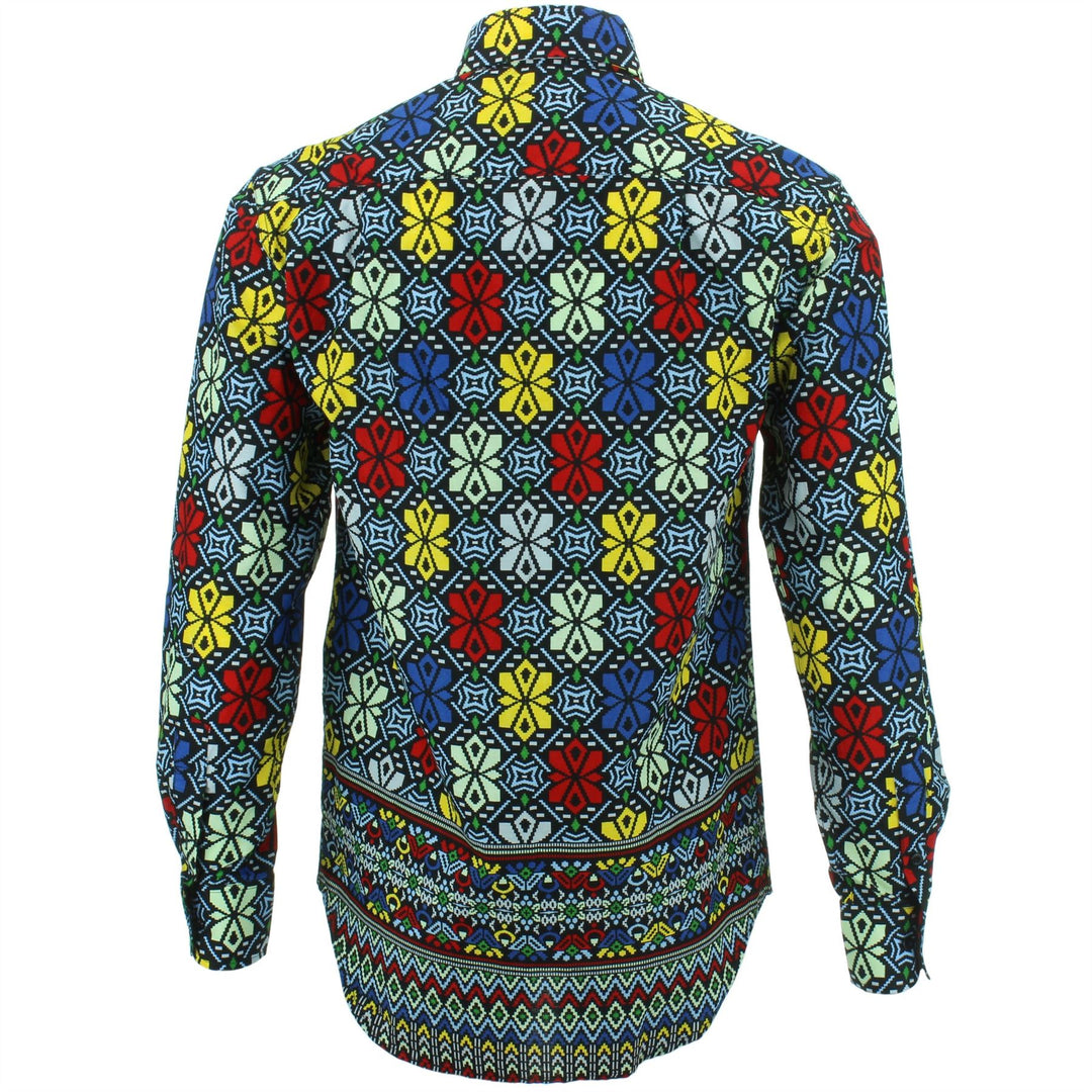 Regular Fit Long Sleeve Shirt - Geometric Digital