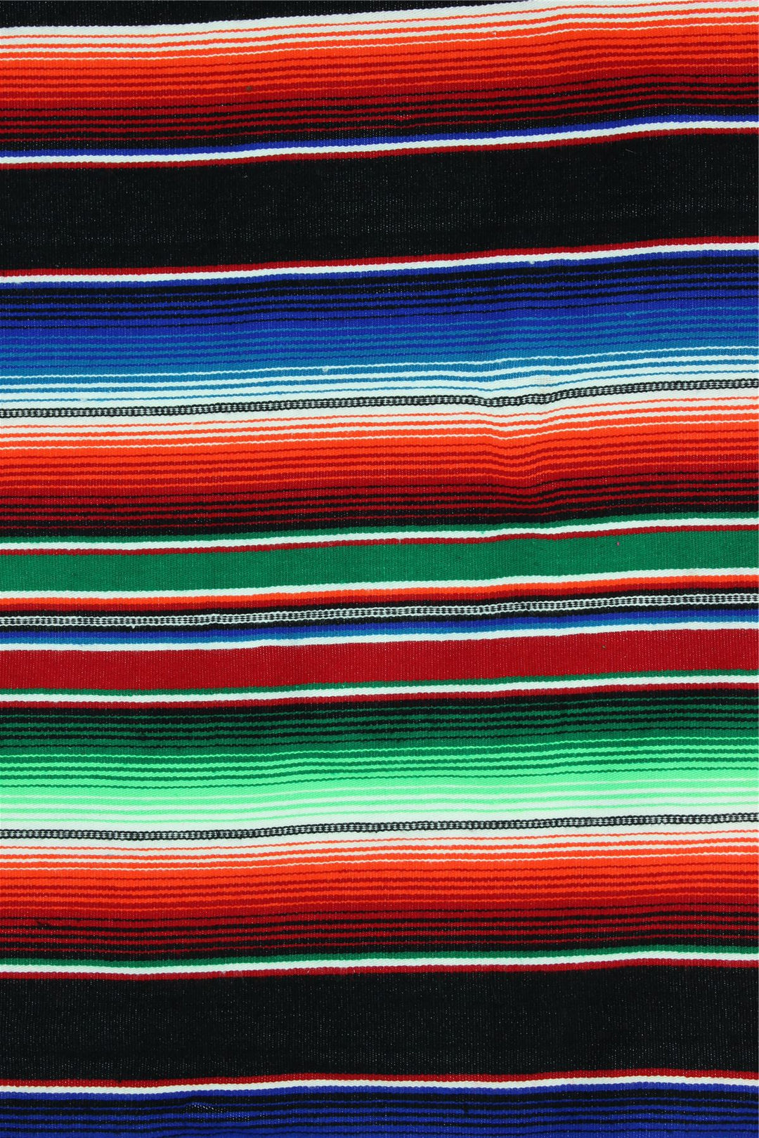Handwoven Mexican Serape Small 192cm x 88cm - Black