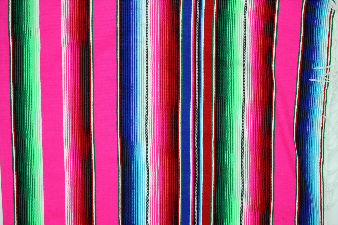 Handwoven Mexican Serape Small 192cm x 88cm - Fuschia