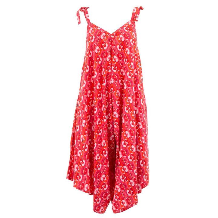 Strappy Jumpsuit - Hot Sunset