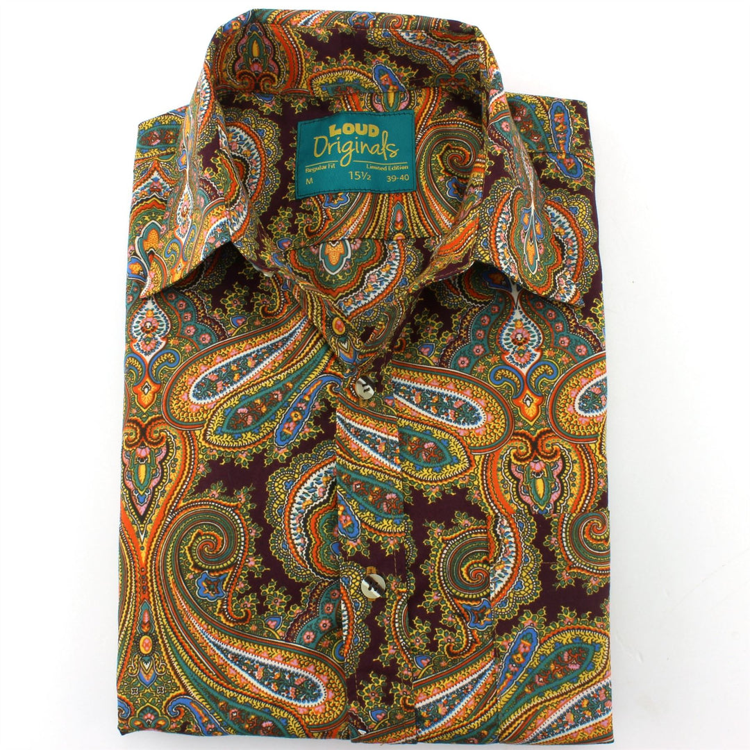 Regular Fit Short Sleeve Shirt - Oriental Paisley