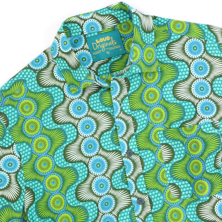 Regular Fit Short Sleeve Shirt - Aqua Flow