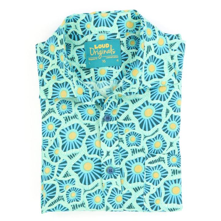 Regular Fit Short Sleeve Shirt - Blue Solstice