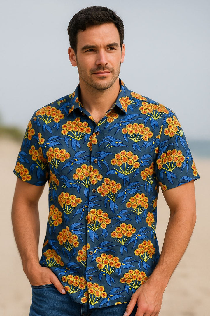 Regular Fit Short Sleeve Shirt - Sunburst Grove