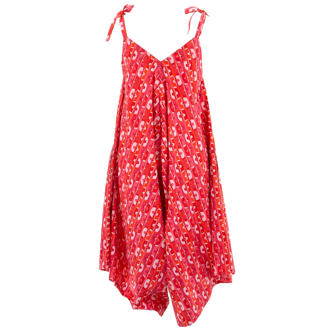 Strappy Jumpsuit - Hot Sunset