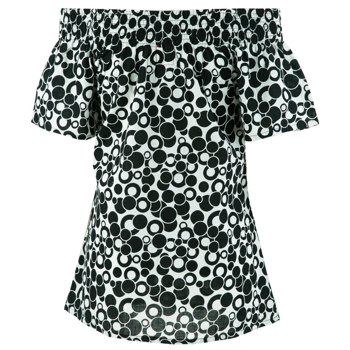 Shirred Super Top - Mono Spot