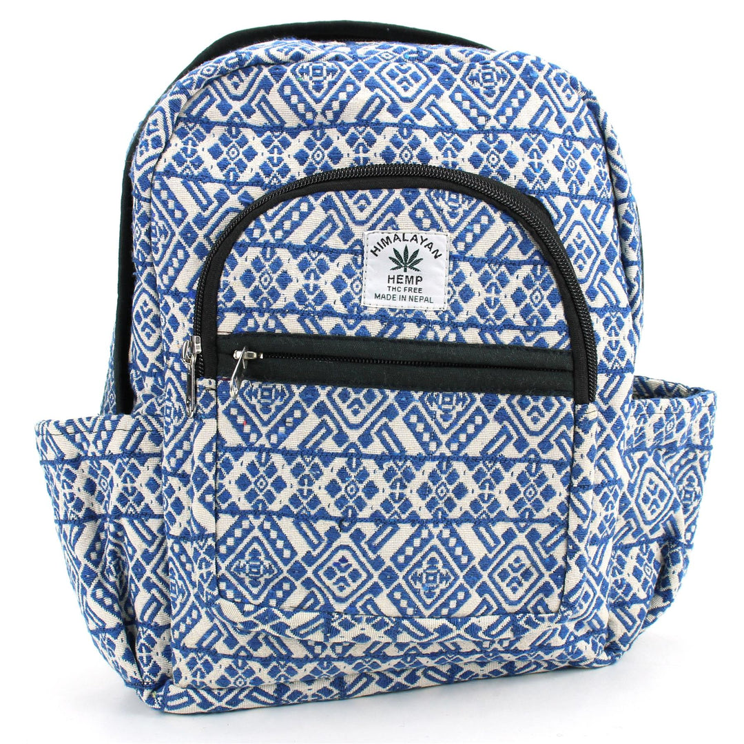 Himalayan Hemp Backpack - Blue Diamond