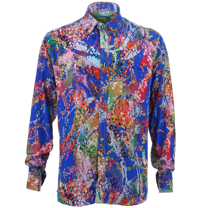 Regular Fit Long Sleeve Shirt - Confetti & Blue