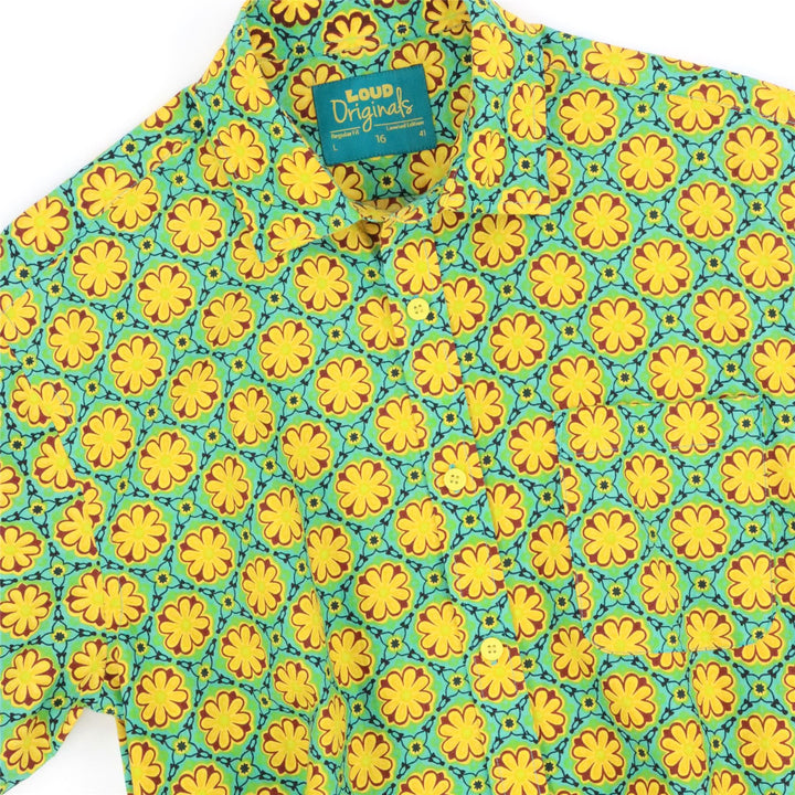Regular Fit Short Sleeve Shirt - Floral Mosaic
