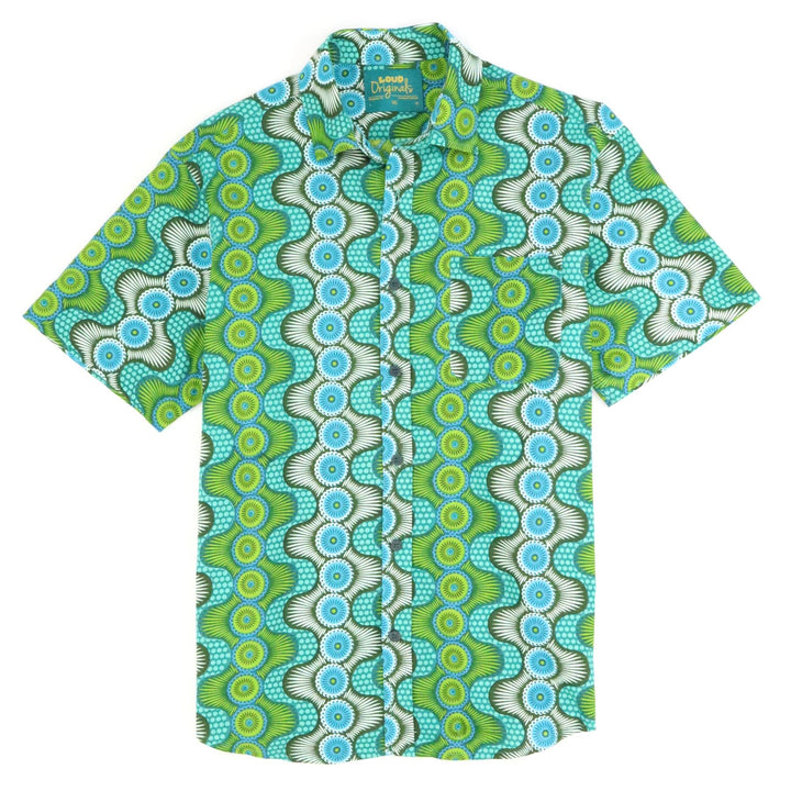 Regular Fit Short Sleeve Shirt - Aqua Flow