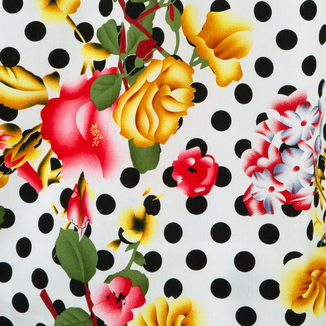 Classic Women's Shirt - Polka Dot Floral