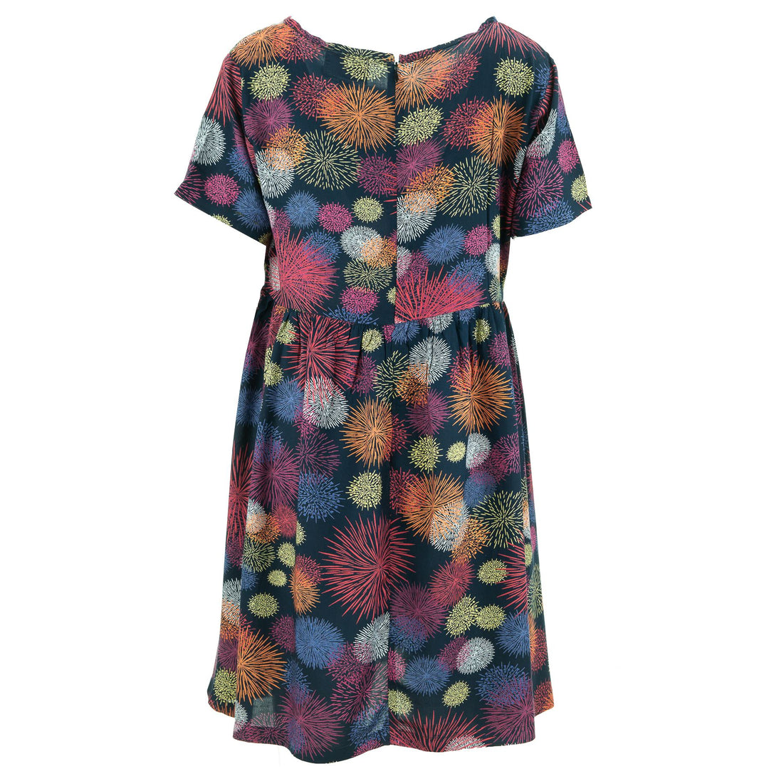 Empire Line Tea Dress - Fireworks Rayon