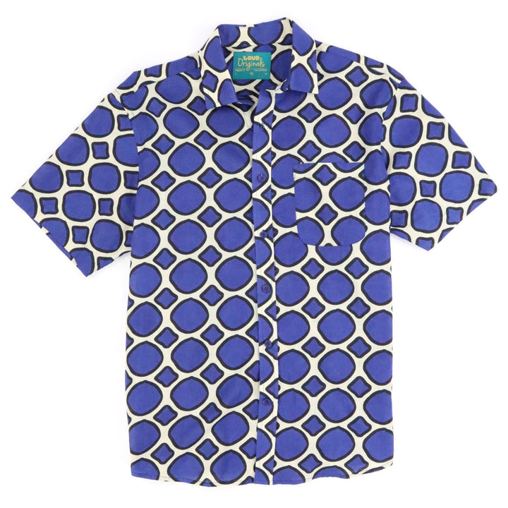 Regular Fit Short Sleeve Shirt - Indigo Echo