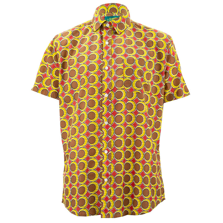 Regular Fit Short Sleeve Shirt - Brown Eggs