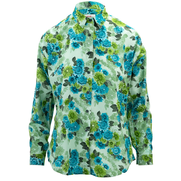 Classic Women's Shirt - Fleurs Vertes
