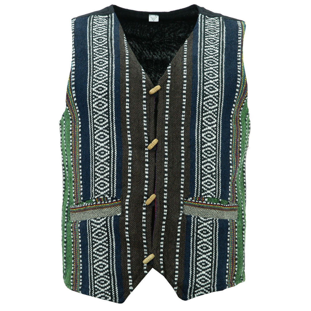 Cotton Canvas Waistcoat - Green