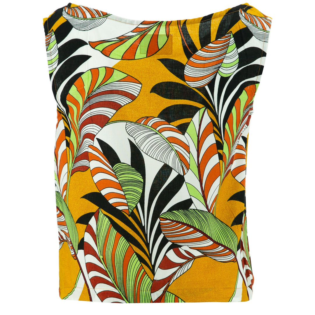 Box Top - Tropical Leaf Ochre
