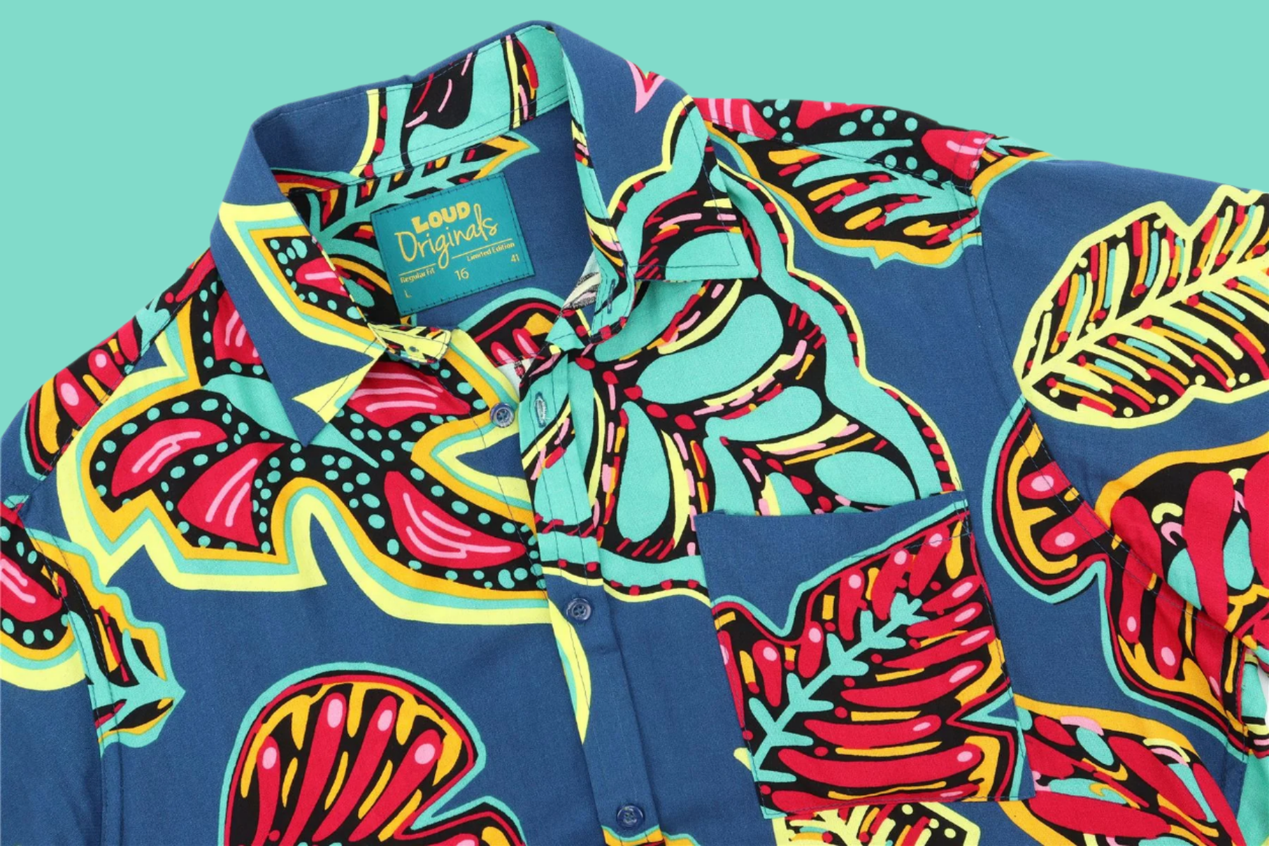 loud originals men's shirt floral print tropical tribe