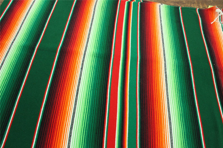 Handwoven Mexican Serape Large 200cm x 147cm - Green