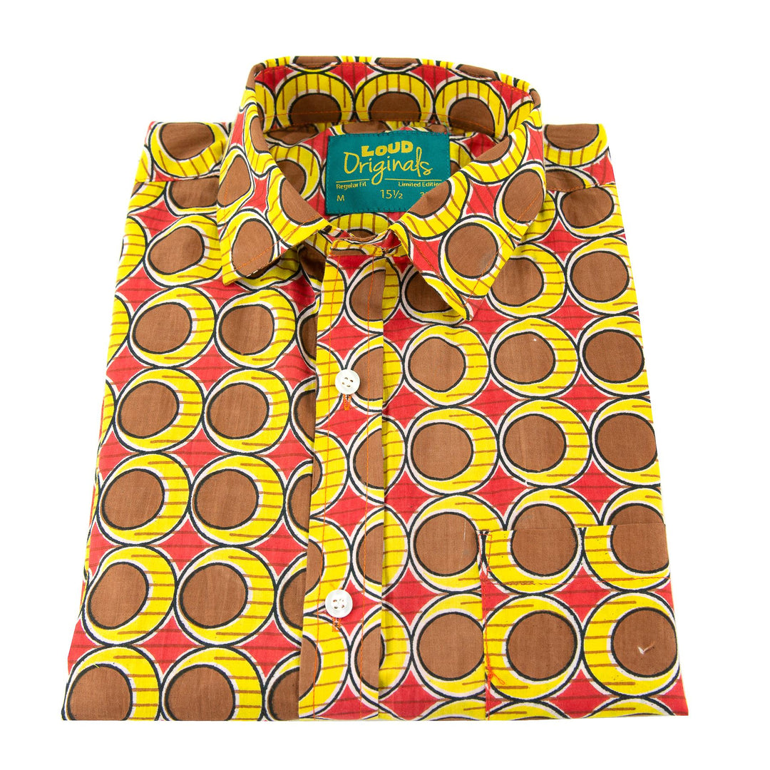 Regular Fit Short Sleeve Shirt - Brown Eggs