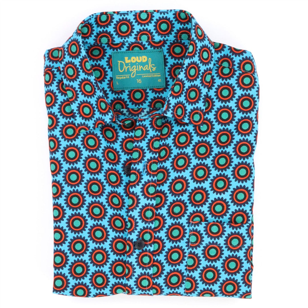 Regular Fit Short Sleeve Shirt - Crimson Orbit