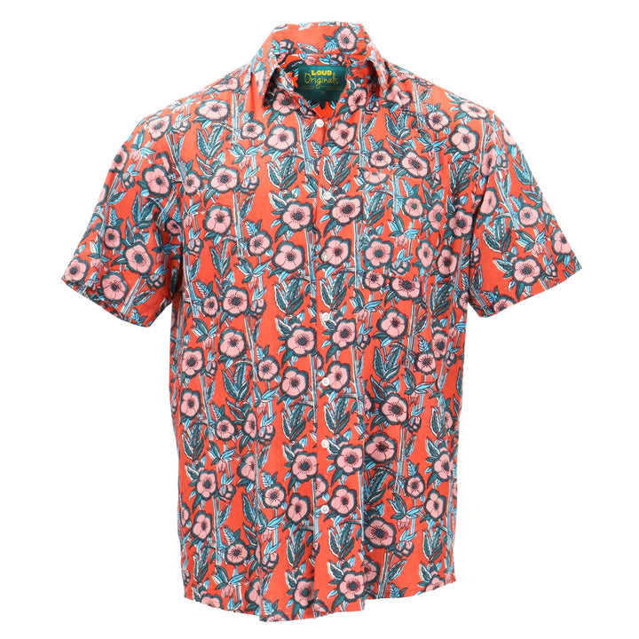 Regular Fit Short Sleeve Shirt - Coral Bloom