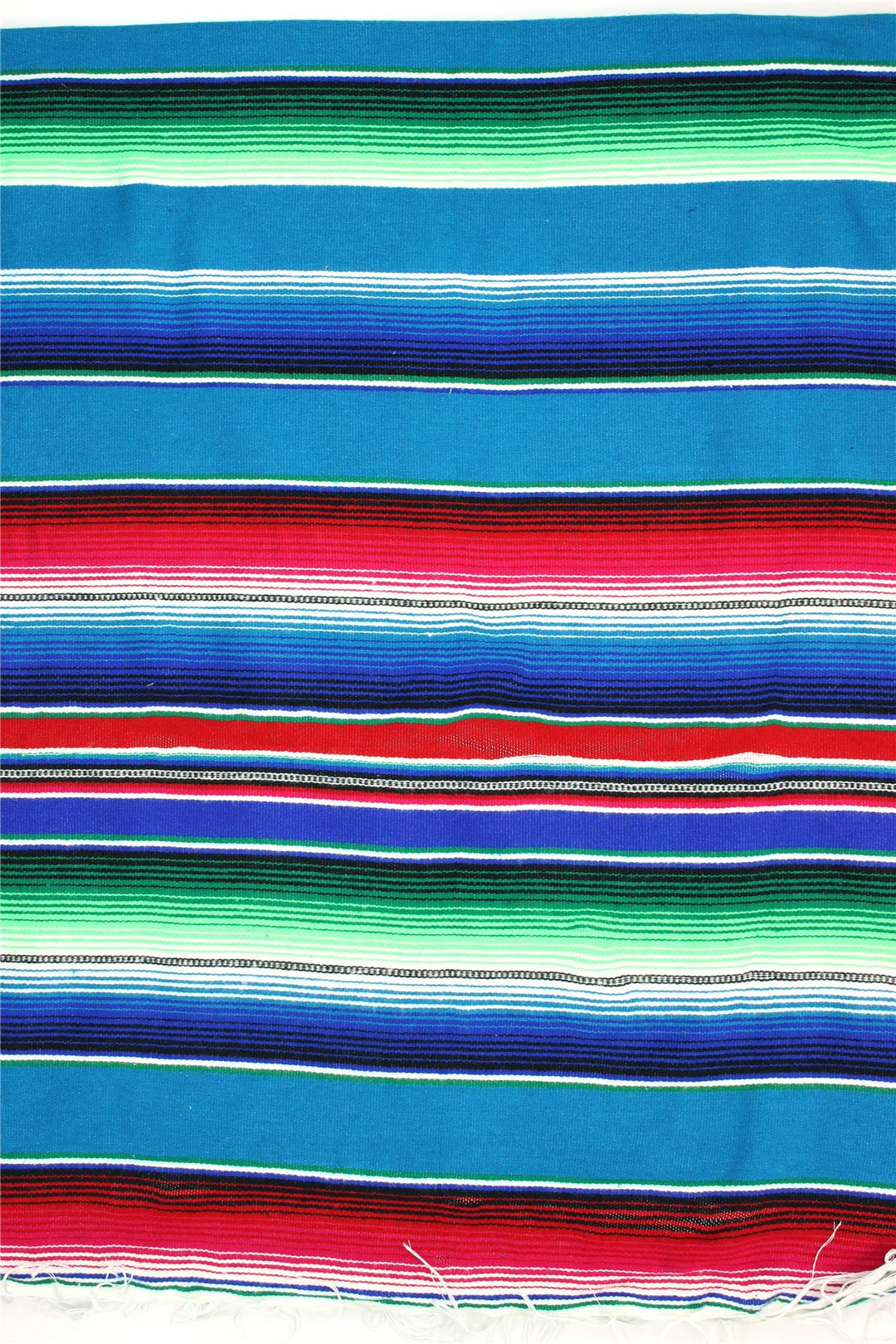 Handwoven Mexican Serape Small 192cm x 88cm - Green