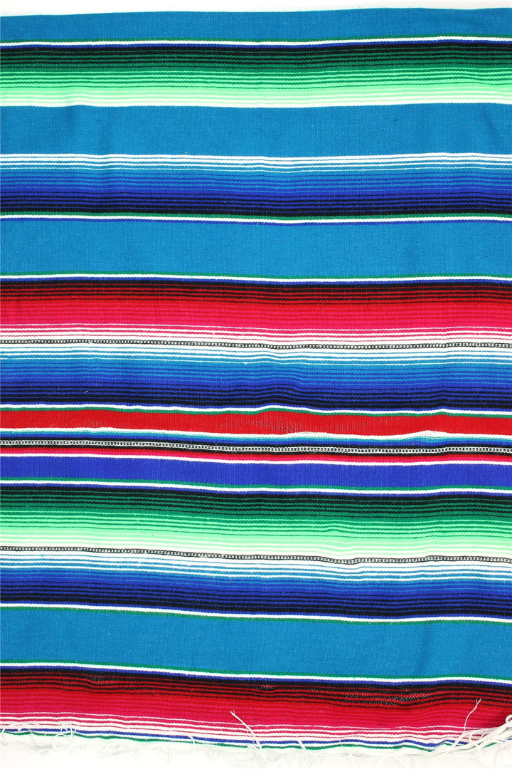 Handwoven Mexican Serape Small 192cm x 88cm - Green