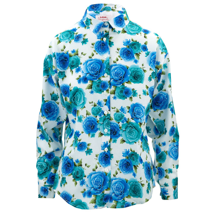 Classic Women's Shirt - Aqua Rose