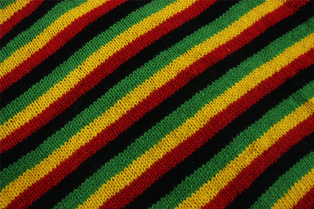 Chunky Wool Knit Jumper - Stripe Rasta