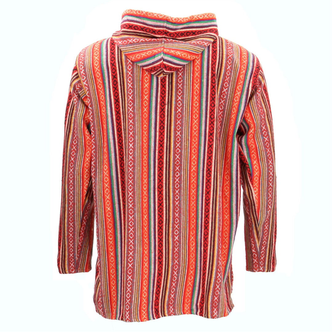 Brushed Gheri Cotton Baja Hoodie - Blood Orange