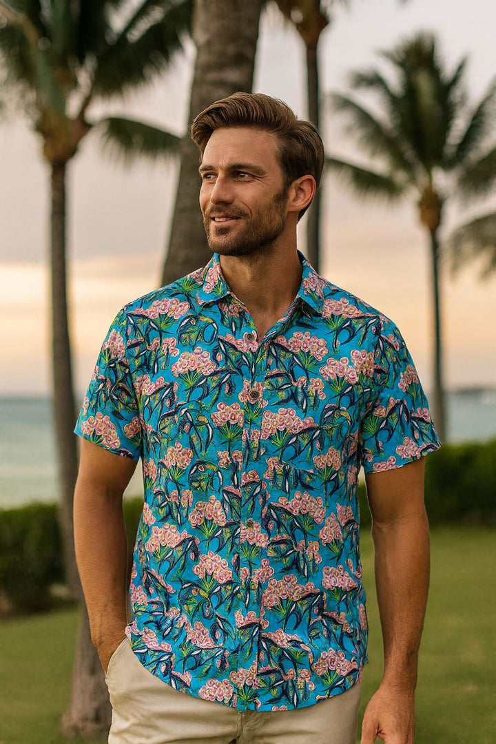 Regular Fit Short Sleeve Shirt - Paradise Perch