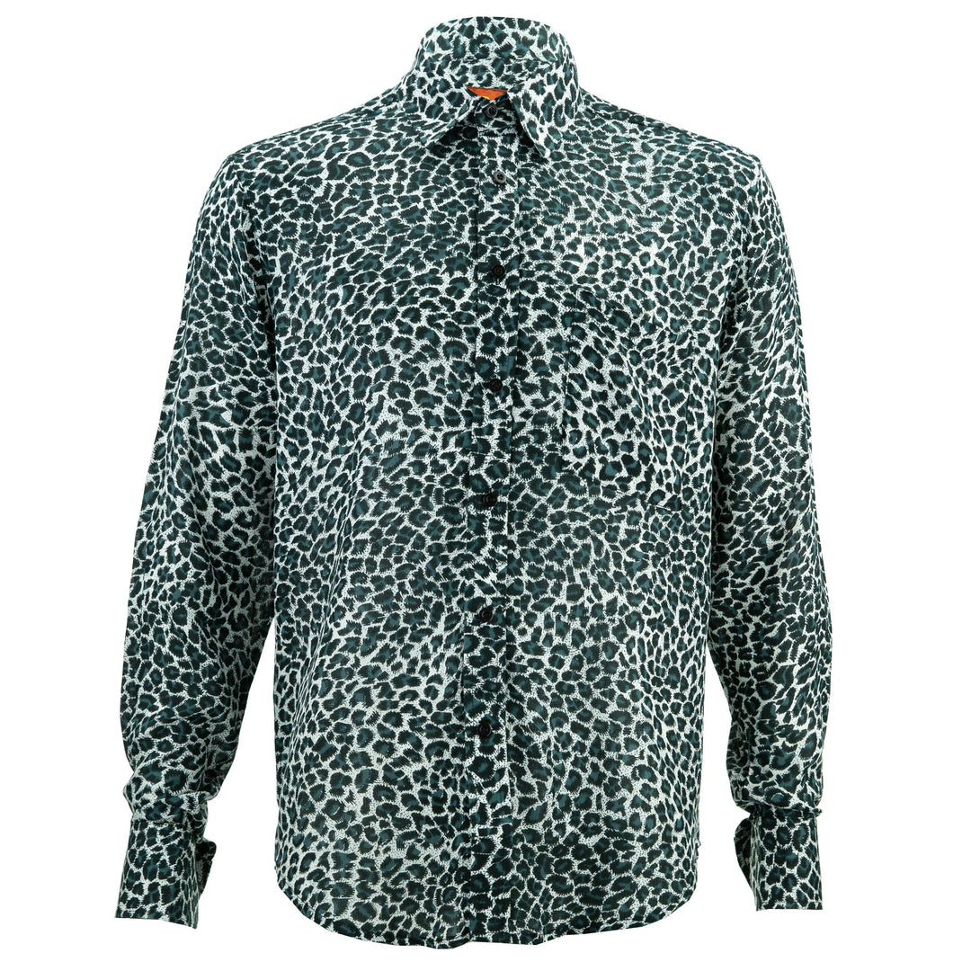 Regular Fit Long Sleeve Shirt - Leopard