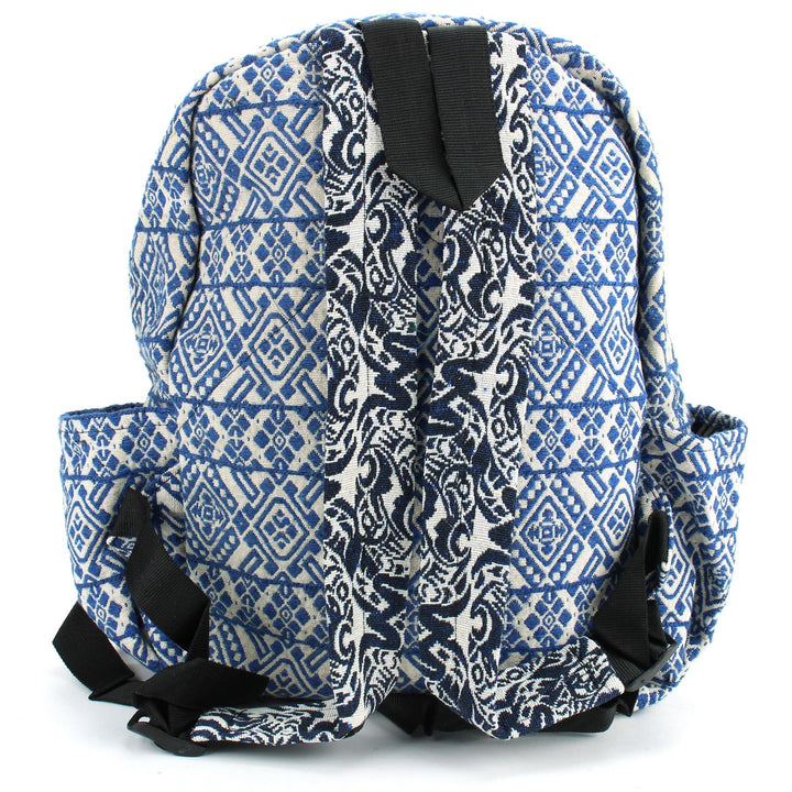 Himalayan Hemp Backpack - Blue Diamond