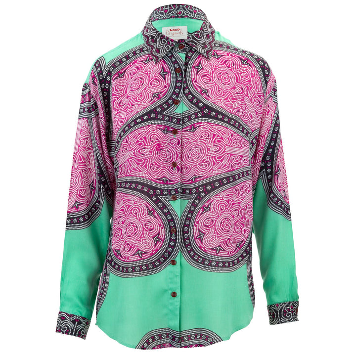 Classic Women's Shirt - Turquoise Kaleidoscope