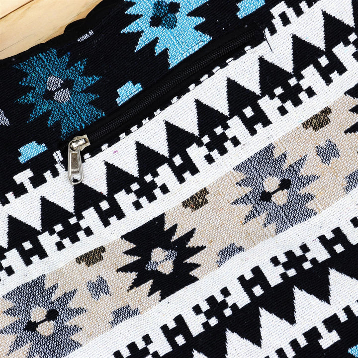 Cotton Canvas Sling Shoulder Bag - Aztec Grey