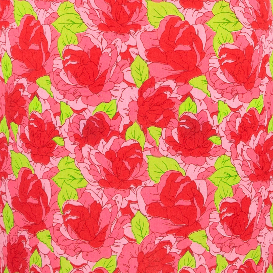 Mandarin Mini Dress - Red Floral