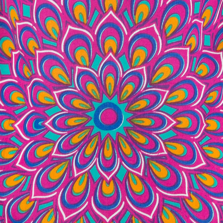 Strappy Dress - Peacock Mandala Pink