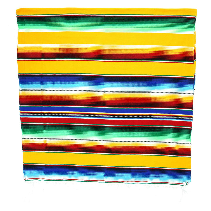 Handwoven Mexican Serape Small 192cm x 88cm - Yellow