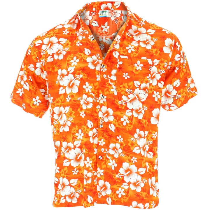 Short Sleeve Hawaiian Shirt - Orange