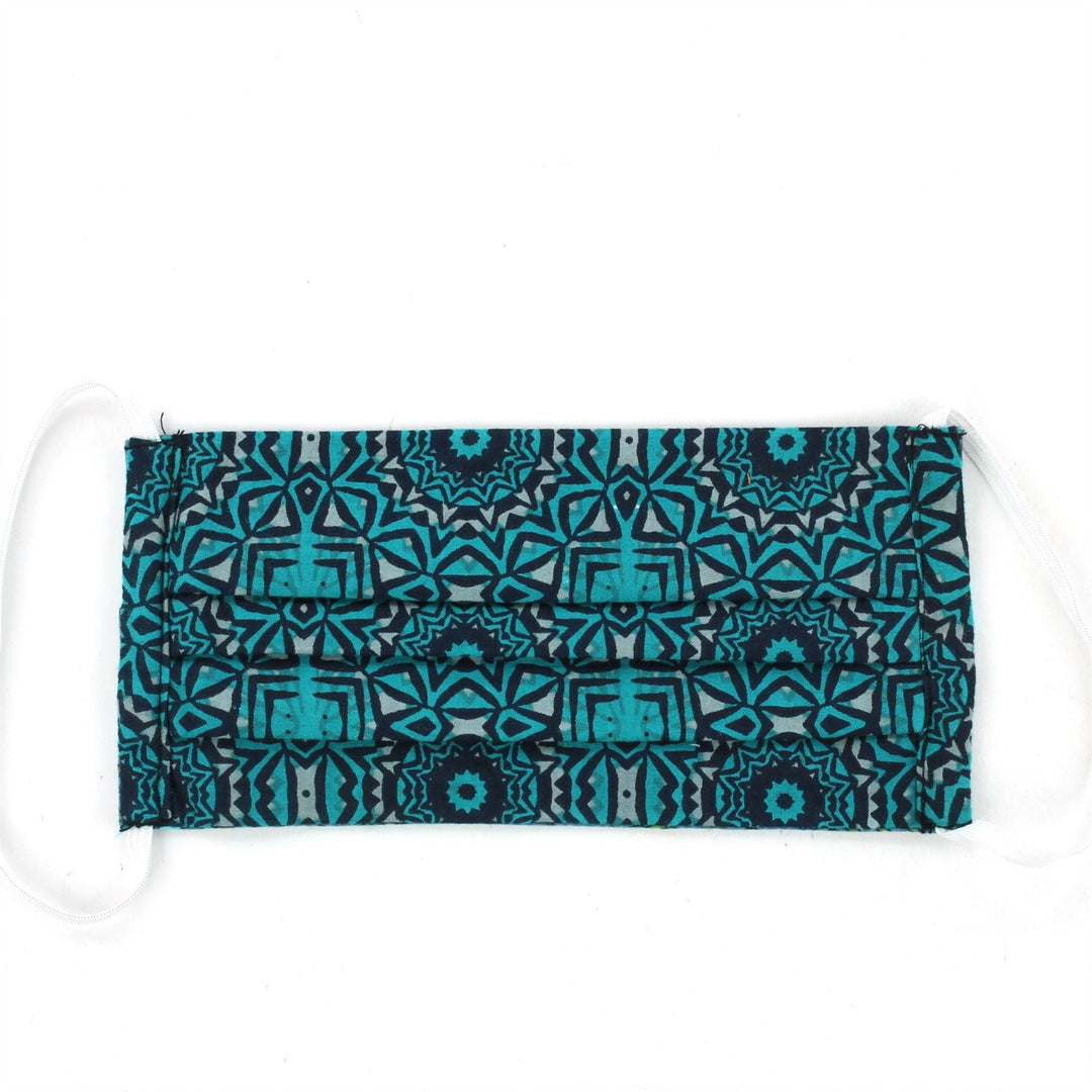 100% Cotton Handmade Pleated Face-Mask