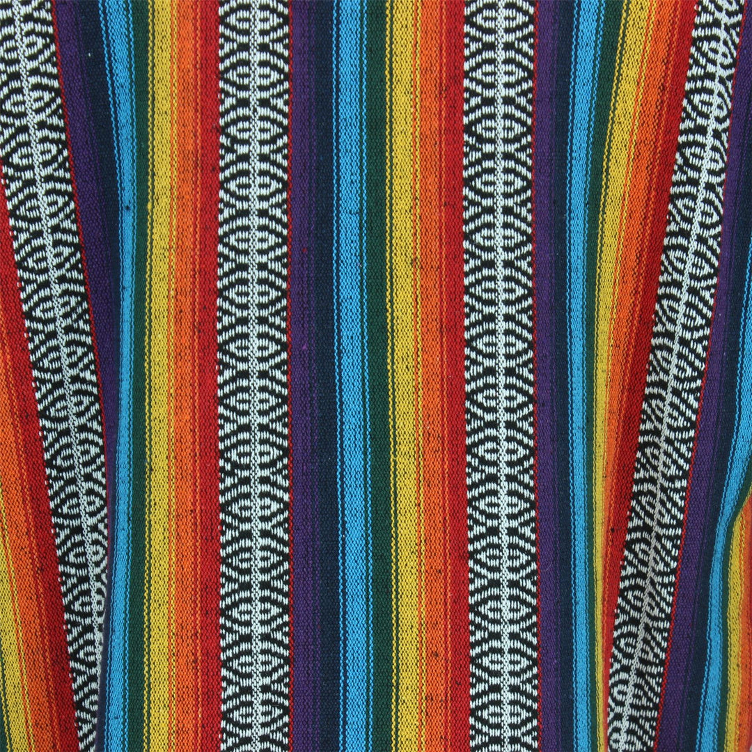 Woven Cotton Grandad Shirt - Rainbow