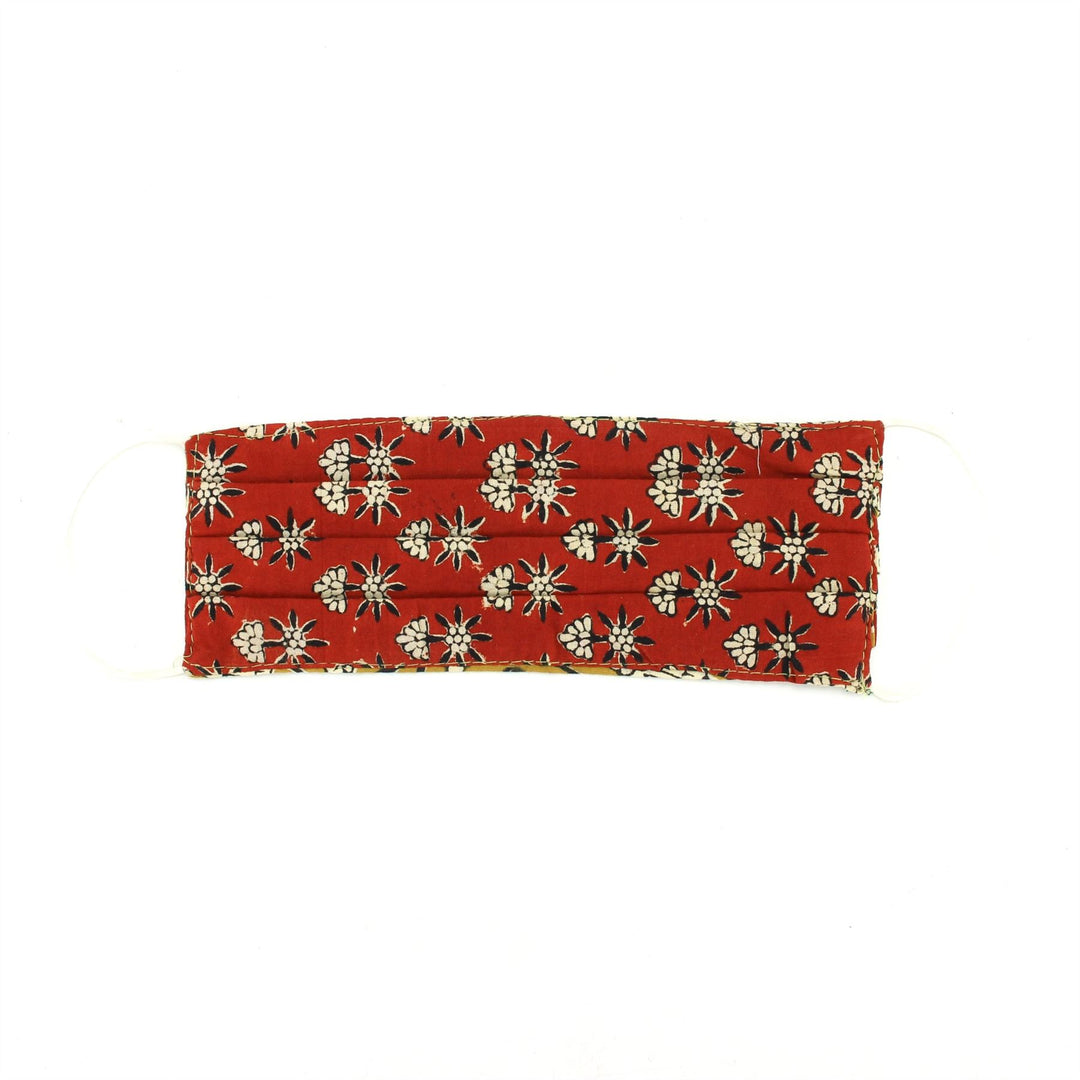 100% Cotton Handmade Pleated Face-Mask