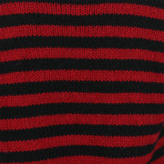 Chunky Wool Knit Jumper - Stripe Red Black