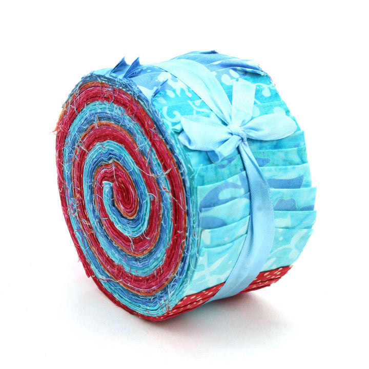 Jelly Roll - 40 Strips of 2.5" x 37" Cotton Batik