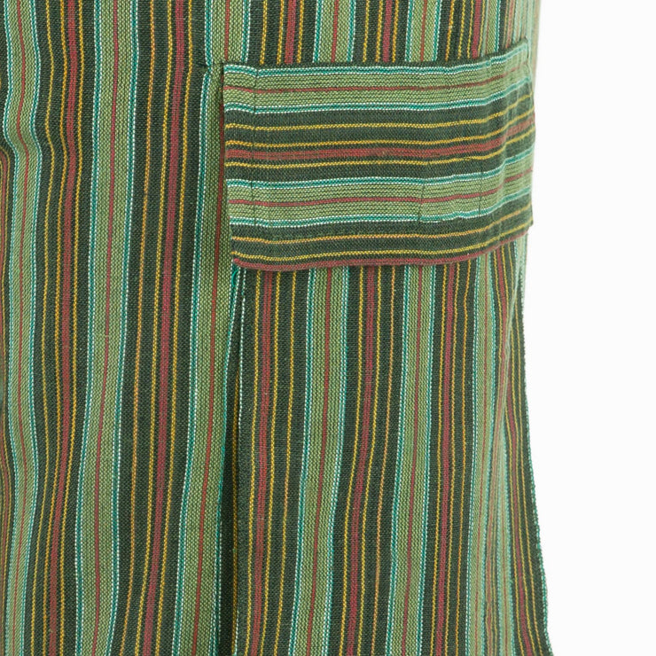Cotton Combat Trousers Pant - Green Stripe