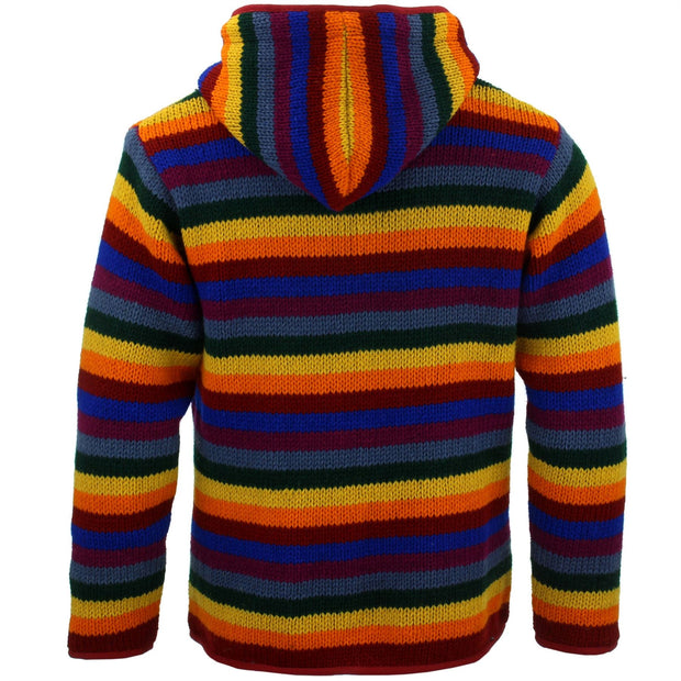 Wool Knit Fleece Lined Hooded Jacket