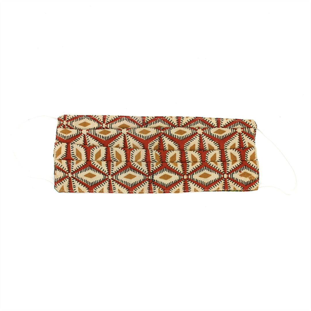 100% Cotton Handmade Pleated Face-Mask