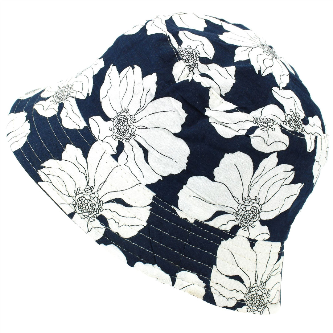 Canvas Bucket Hat - Navy Hawaii